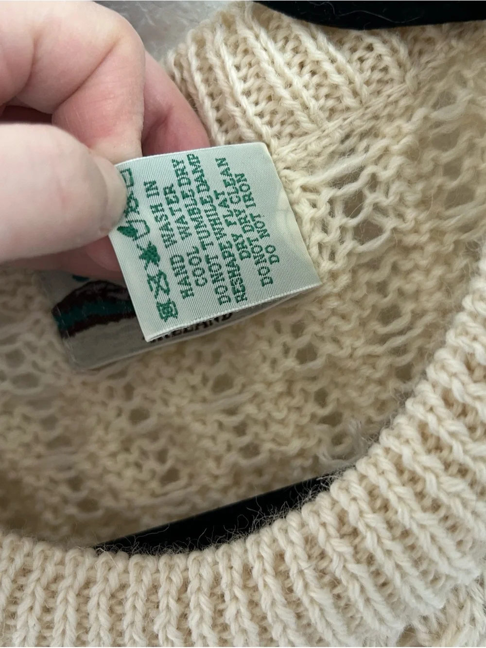 Irish Aran Crafts 100% Wool Cream Cable Knit Pullover